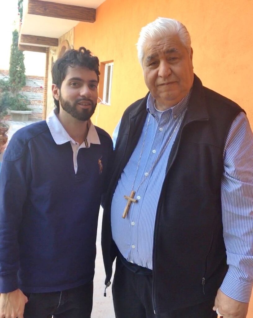 Emmanuel with Archbishop Rogelio Cabrera